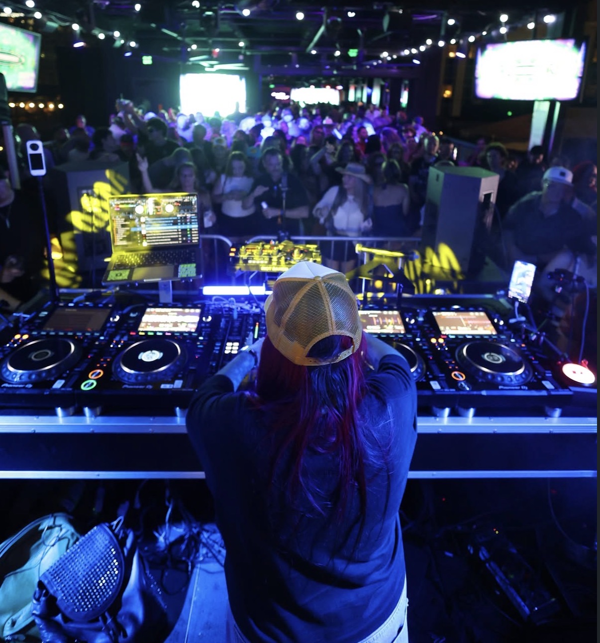 DJ Mischievous behind the decks